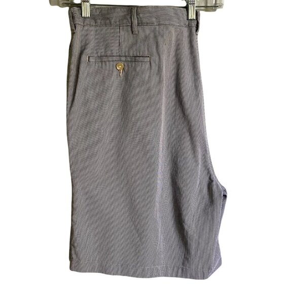Lands End Mens Pinstriped Cotton Shorts Size 46 - Picture 1 of 7